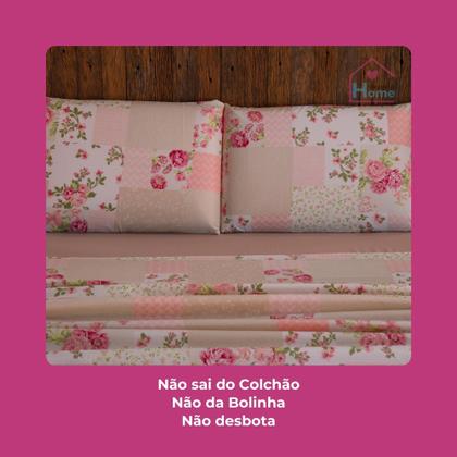 Imagem de Jogo de lençol queen 4 peças estampado micropercal 400 fios macio