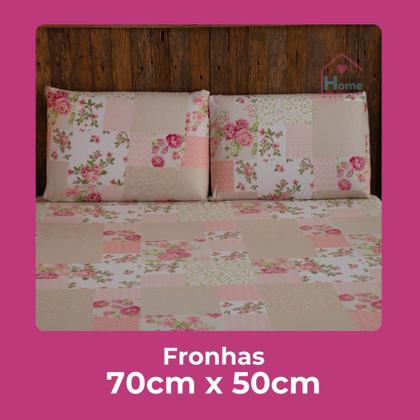 Imagem de Jogo de lençol queen 4 peças estampado micropercal 400 fios macio