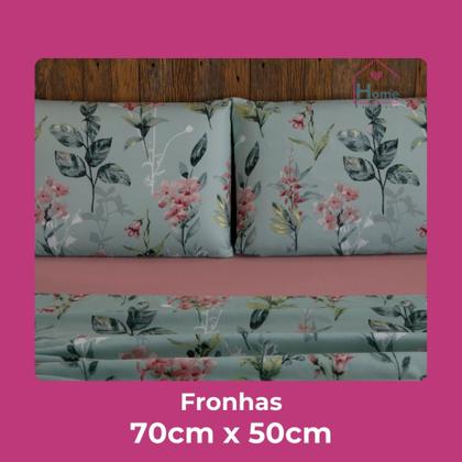 Imagem de Jogo de lençol queen 4 peças estampado micropercal 400 fios macio