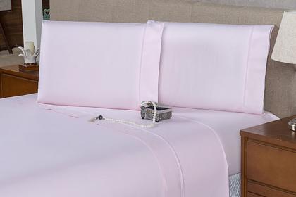 Imagem de Jogo de Lençol Queen 4 peças Fronhas com Abas Percal 200 Fios 100% Algodão