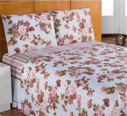 Imagem de Jogo de Lençol Queen 4 Peças Microfibra Estampas Sortidas