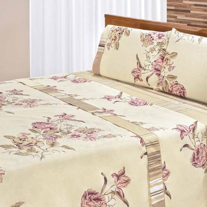 Imagem de Jogo de Lençol Queen 4 Peças Microfibra Estampas Sortidas