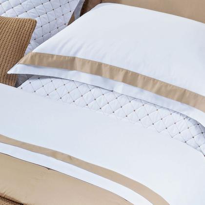 Imagem de Jogo De Lençol Queen Laisa 4Pçs 400 Fios100% Algodão Egípcio Várias Cores