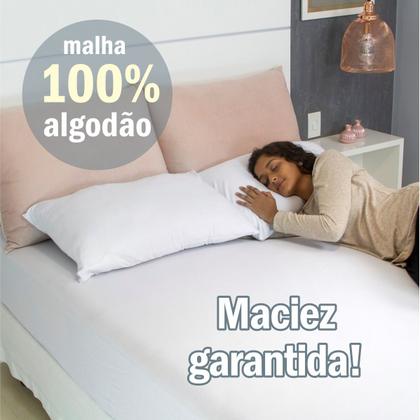 Imagem de Jogo de Lençol Queen Malha 100% Algodão 3 Peças Liso