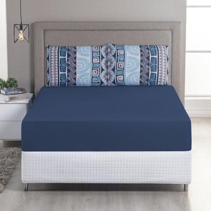 Imagem de Jogo de Lençol Solteiro 02 Pçs C/ Elástico Malha 100% Algodão Estampado