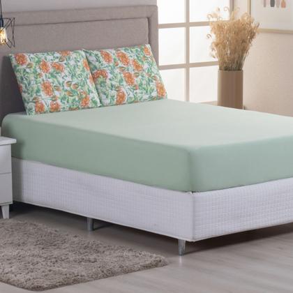 Imagem de Jogo de Lençol Solteiro 02 Pçs C/ Elástico Malha 100% Algodão Estampado