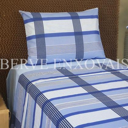 Imagem de Jogo De Lençol Solteiro 100% Algodão Elástico Extra Macio Estampado 3 Peças