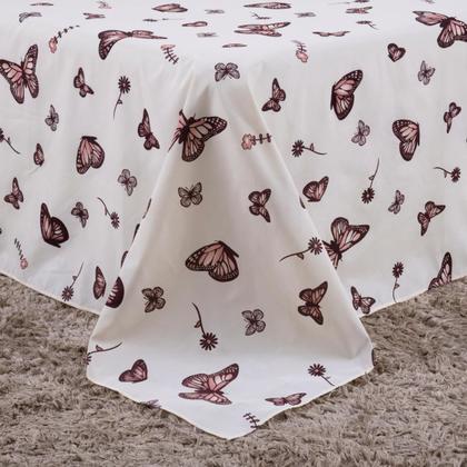 Imagem de Jogo de Lençol SOLTEIRO Algodão 200 Fios 3 Peças ESTAMPADO Lençol de Solteiro Algodão