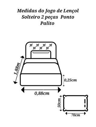 Imagem de Jogo De Lençol Solteiro Cama Box 2 Peças Percal 400 Fios Ponto Palito Com Elástico Toque Aveludado