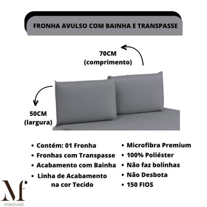 Imagem de Jogo de Lençol Solteiro com Elástico Microfibra Premium 03 Peças Jogo de Cama Box 30CM Altura