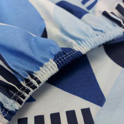 Imagem de Jogo De Lençol Solteiro Elástico Algodão Pol Estampado Cama Box 2 Peças