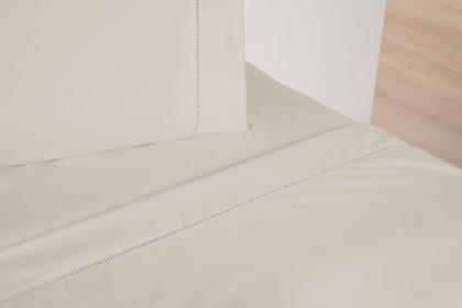 Imagem de Jogo de Lençol Versatile Ponto Palito Completo 3 Peças Solteiro Micropercal 100% Poliéster - Cáqui 