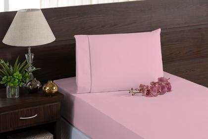 Imagem de Jogo de Lençol Viúva Solteirão 2 Peças 180 Fios Com Elástico para Cama Viúva ou Solteiro Especial Fronha Ponto Palito