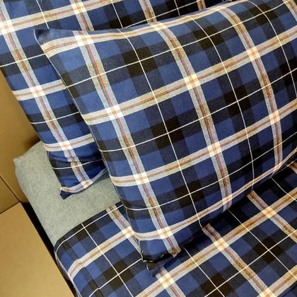 Imagem de Jogo de lençol VivaIN flanela QUEEN Ágata cinza 4 peças