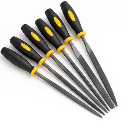 Imagem de Jogo De Limas Agulha 6 Peças Com Cabo Emborrachado Profissional Bomvink