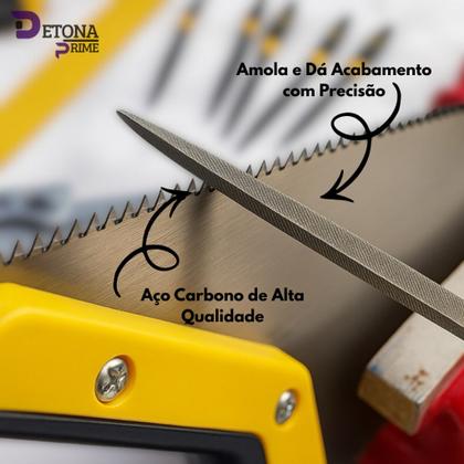 Imagem de Jogo De Limas Agulha 6 Peças Com Cabo Emborrachado Profissional Bomvink