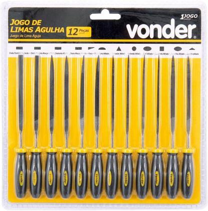Imagem de Jogo De Limas Agulha Com Cabo, Com 12 Peças, Vonder