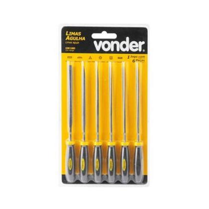 Imagem de Jogo De Limas Agulha Com Cabo Profissional 6 Peças Vonder