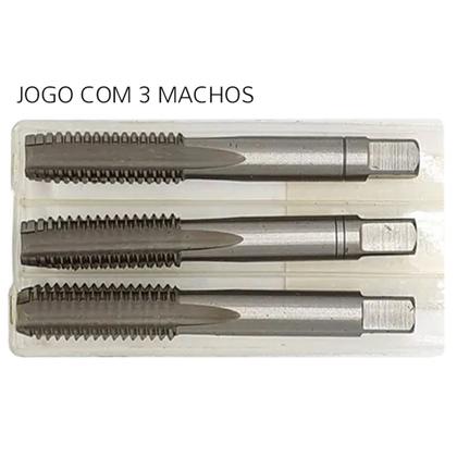 Imagem de Jogo de Macho Manual Aço Rápido - UNC Nº6 9/64 X 32 - 3 PÇS