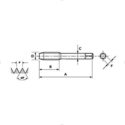 Imagem de Jogo De Macho Manual HSS BSW 1/2" X12FPP Din 351 3 Peças 100C Osg