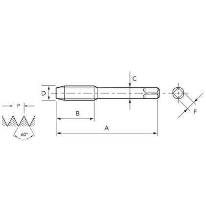 Imagem de Jogo De Macho Manual Hss.Co - UNC 1/4 X 20 - 104/A HT-VX Com Guia Perfil Seriado - OSG