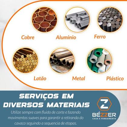 Imagem de Jogo De Macho Manual M14 X 1,25 Mm Com 3 Passes Etapas Para Fazer Roscas Em Aço Liga Especial Corneta Cor Cinza