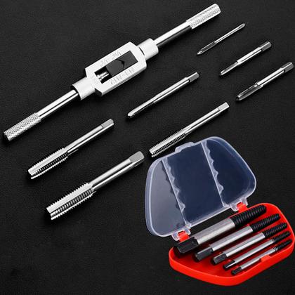 Imagem de Jogo De Machos Com Vira Macho Manual E Extrator Saca Parafuso Quebrado