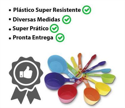 Imagem de jogo de Medidor xícara E colher medidoras 12 pcs