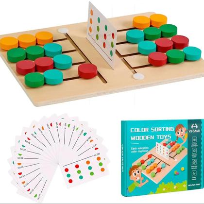 Imagem de Jogo de Memória Montessori para Crianças - Puzzle de Correspondência de Cores