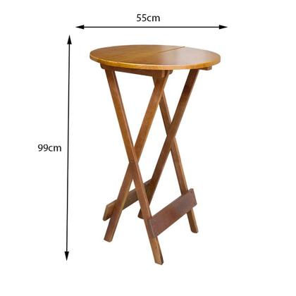 Imagem de Jogo de Mesa Bistrô de Madeira com 2 Cadeiras Dobravel Ideal para Bar e Restaurante Mel