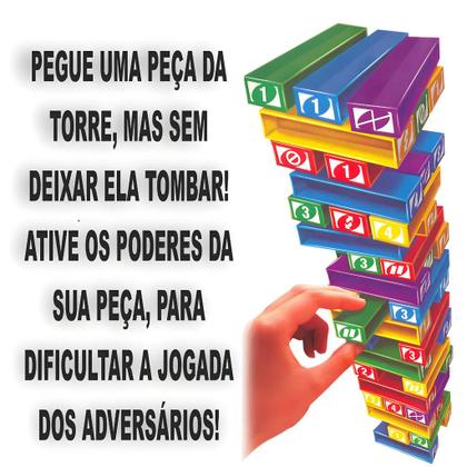 Imagem de Jogo de Mesa Caiu Perdeu Tombou Perdeu Jenga Brinquedo Infantil