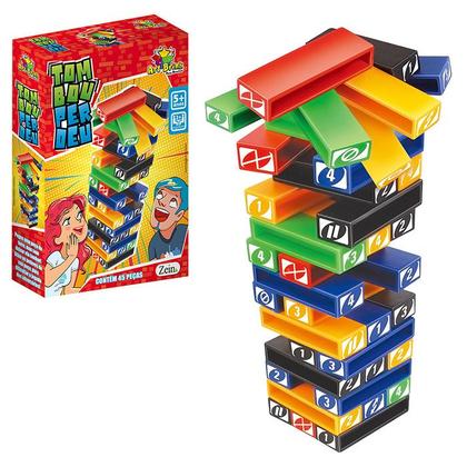 Imagem de Jogo de Mesa Caiu Perdeu Tombou Perdeu Jenga Brinquedo Infantil