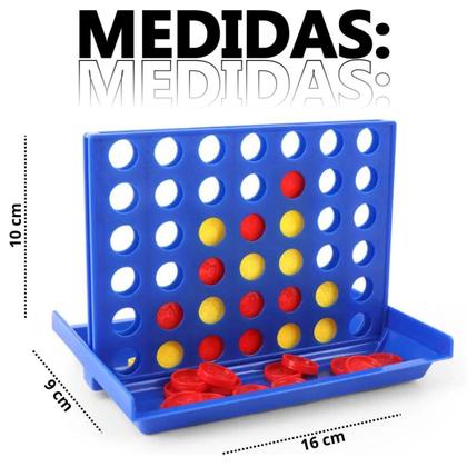 Imagem de Jogo De Mesa Conecta 4 em linha raciocínio estratégia dama