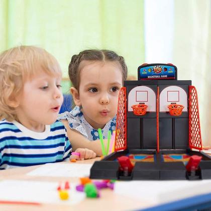 Imagem de Jogo de mesa de basquete Desktop Wokex com 6 bolas para crianças