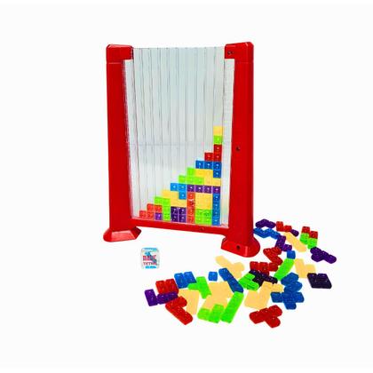 Imagem de Jogo de Mesa Desafio Tetris Nettoy Vermelho Raciocinio Logico e Estrategia
