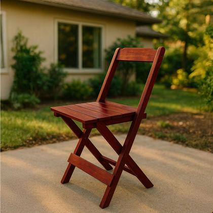 Imagem de Jogo De Mesa Dobrável 70x70 com 4 Cadeiras Madeira Maciça Bar