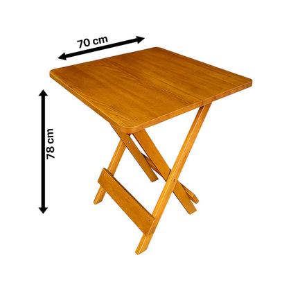 Imagem de Jogo De Mesa Dobrável 70x70 com 4 Cadeiras Madeira Maciça Bar