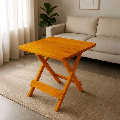 Imagem de Jogo De Mesa Dobrável 70x70 com 4 Cadeiras Madeira Maciça Bar