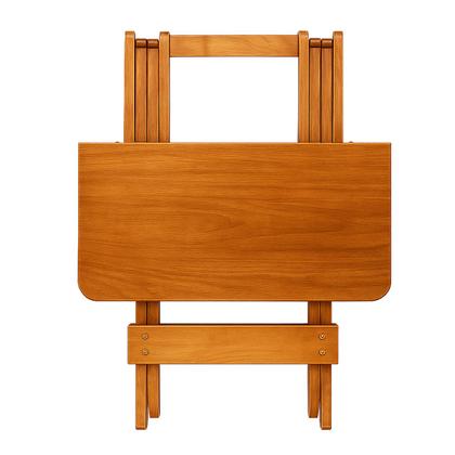 Imagem de Jogo De Mesa Dobrável 70x70 com 4 Cadeiras Madeira Maciça Bar