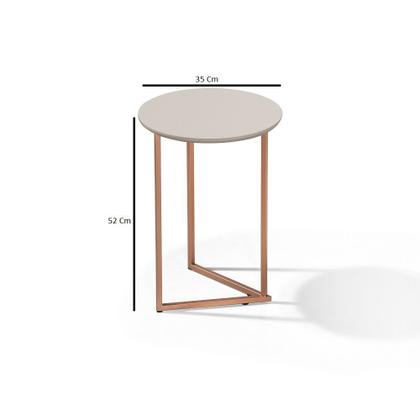 Imagem de Jogo de Mesa Lateral Apoio Canto Jade Kit Sala Estar Sofá