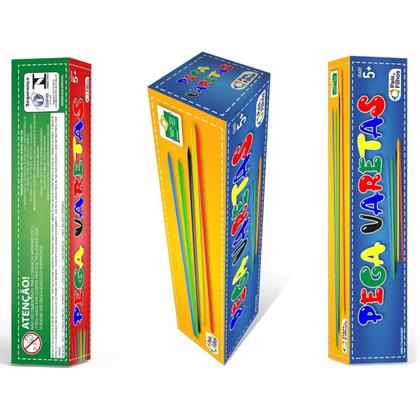 Imagem de Jogo De Mesa Pega Varetas 31 Vareta Colorida Brincar Familia