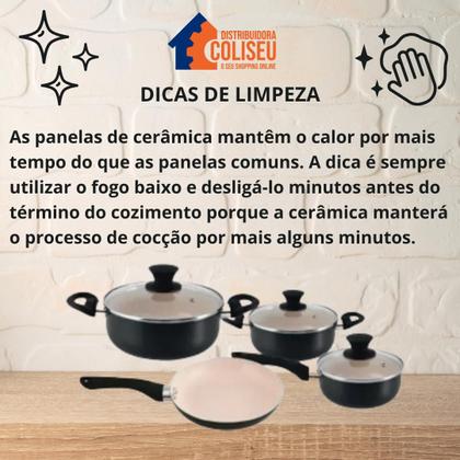 Imagem de Jogo de panela 4 pcs revestimento em ceramica 1,8 mm linha monaco