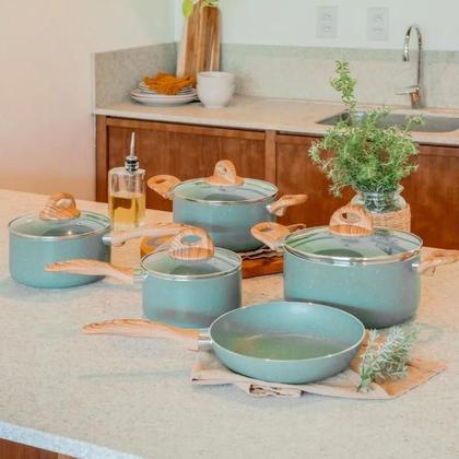 Imagem de Jogo de Panela 5PC C.L Botanika com Indução Verde