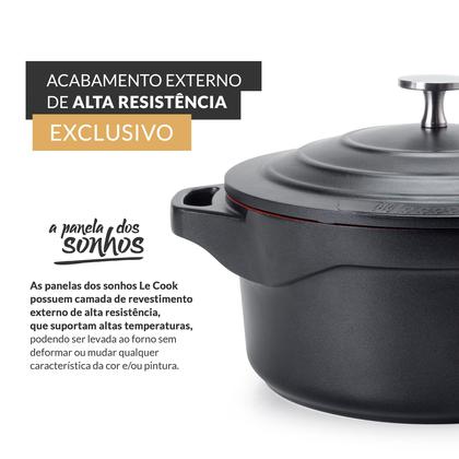 Imagem de Jogo de Panela Antiaderente Cerâmica Preto 4 Peças Le Cook