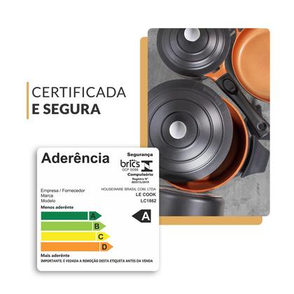 Imagem de Jogo de Panela Antiaderente Cerâmica Preto 4 Peças Le Cook