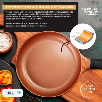 Imagem de Jogo de Panela Antiaderente Cerâmica Preto 4 Peças Le Cook