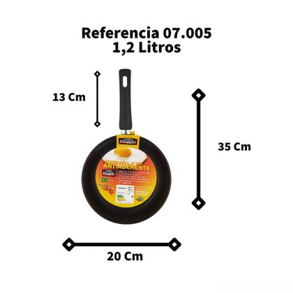 Imagem de Jogo De Panela Antiaderente Com Frigideira e Leiteira Preto