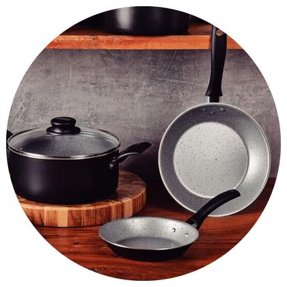 Imagem de Jogo De Panela Antiaderente Turim 10Pçs Alumínio Tramontina