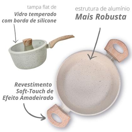 Imagem de Jogo De Panela Brinox Antiaderente Cerâmica Indução 4 Peças
