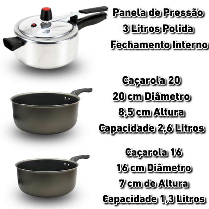 Imagem de Jogo De Panela Marcolar 5 Peças Plus